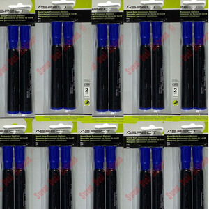 20-PK Fastenal Aspect Permanent Blue Chisel Point Markers, 4.5MM, Barrel Style